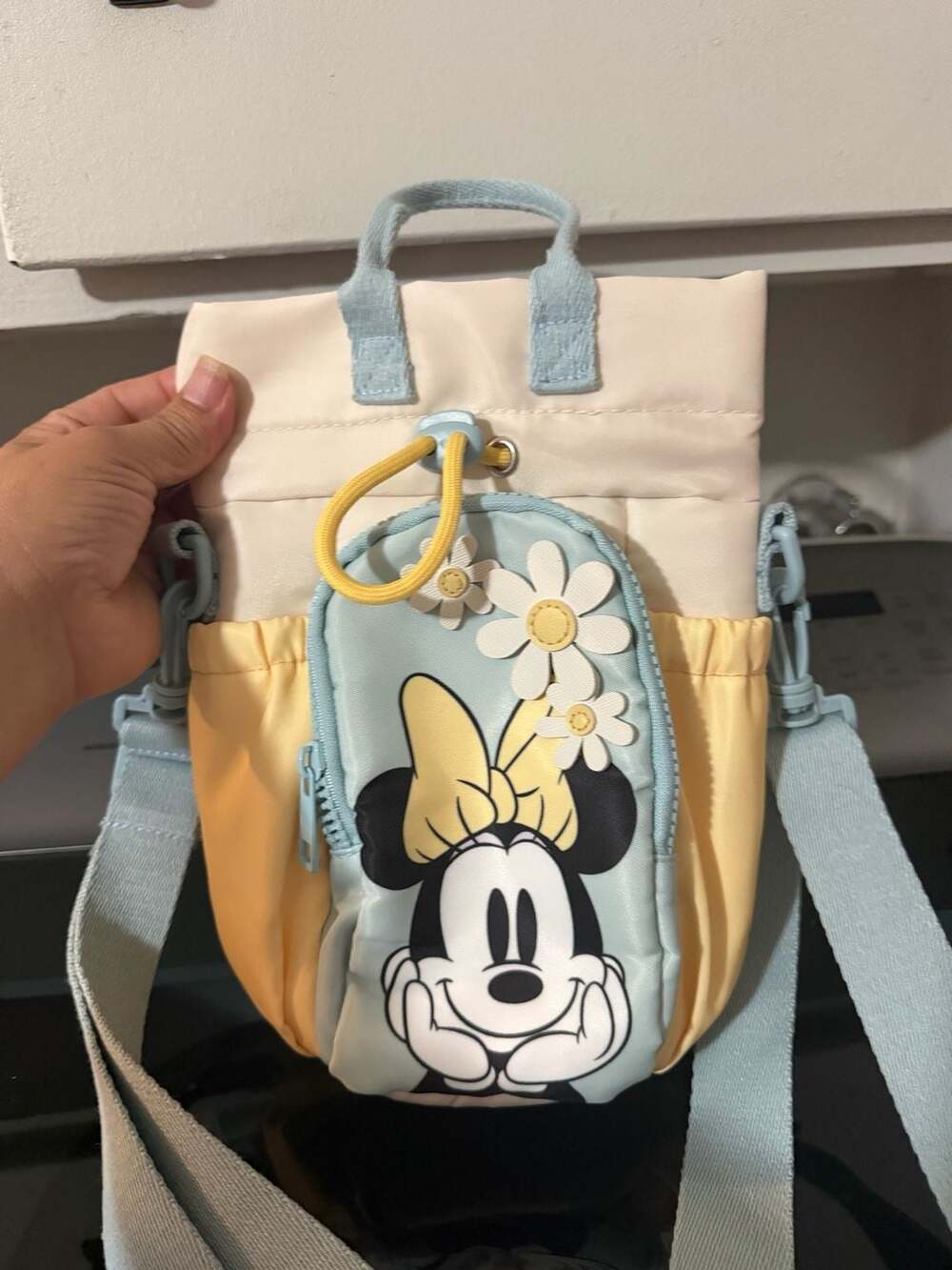 Disney Minnie Mouse Floral Water Bottle Holder Crossbody Bag - BoxLunch Exclusiv